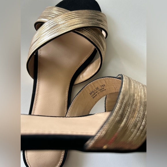 Botkier Women's Millie Chain Embellished Suede Crisscross Slide Sandals Size 7 - Picture 2 of 9